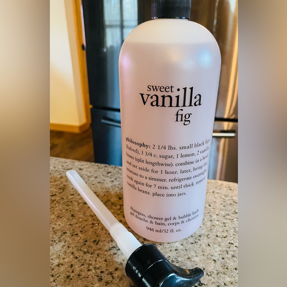 Philosophy the BIG size Sweet Vanilla Fig shower gel shampoo bubble bath NEW